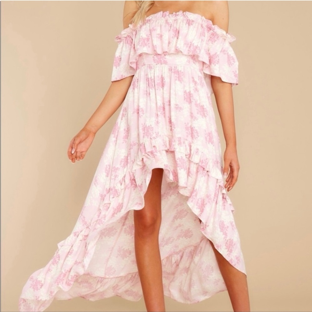 Skylar + Madison Off the Shoulder High Low Maxi Dress